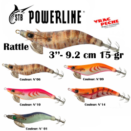 Leurre squid 3" 9.2 cm 15 g rattle  powerline