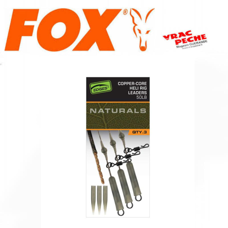 Naturals heli rigs leader 50 lbs fox