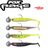 Pack 4 UV micro grub tail 4cm 3 g fox rage